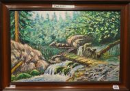 obrazy/lesny-potok-a-mostik-1