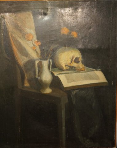 zátišie lebka
