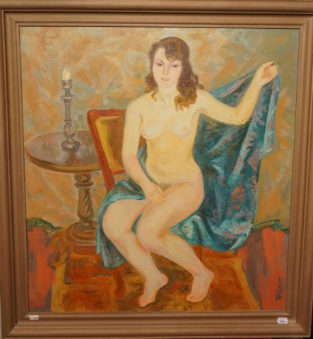 žena sediaca akt